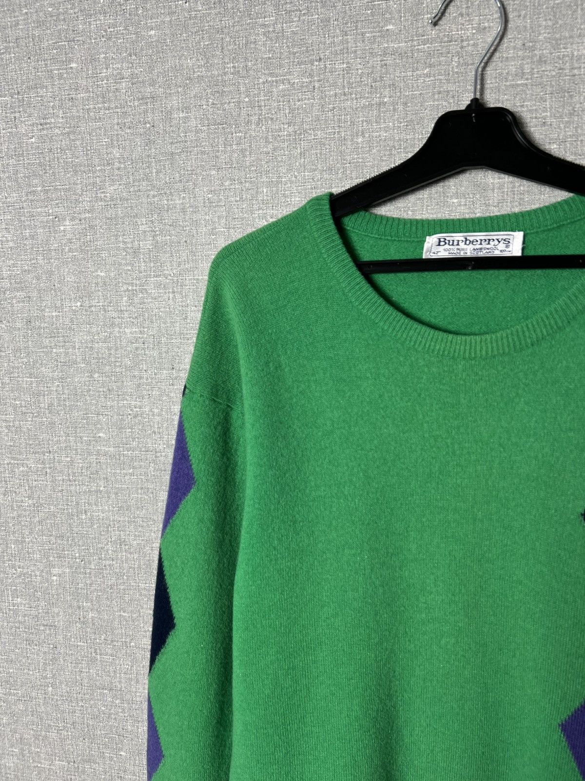 Burberry Vintage Burberrys Golf Crewneck Wool Knit Sweater Scotland Size US M / EU 48-50 / 2 - 3 Thumbnail