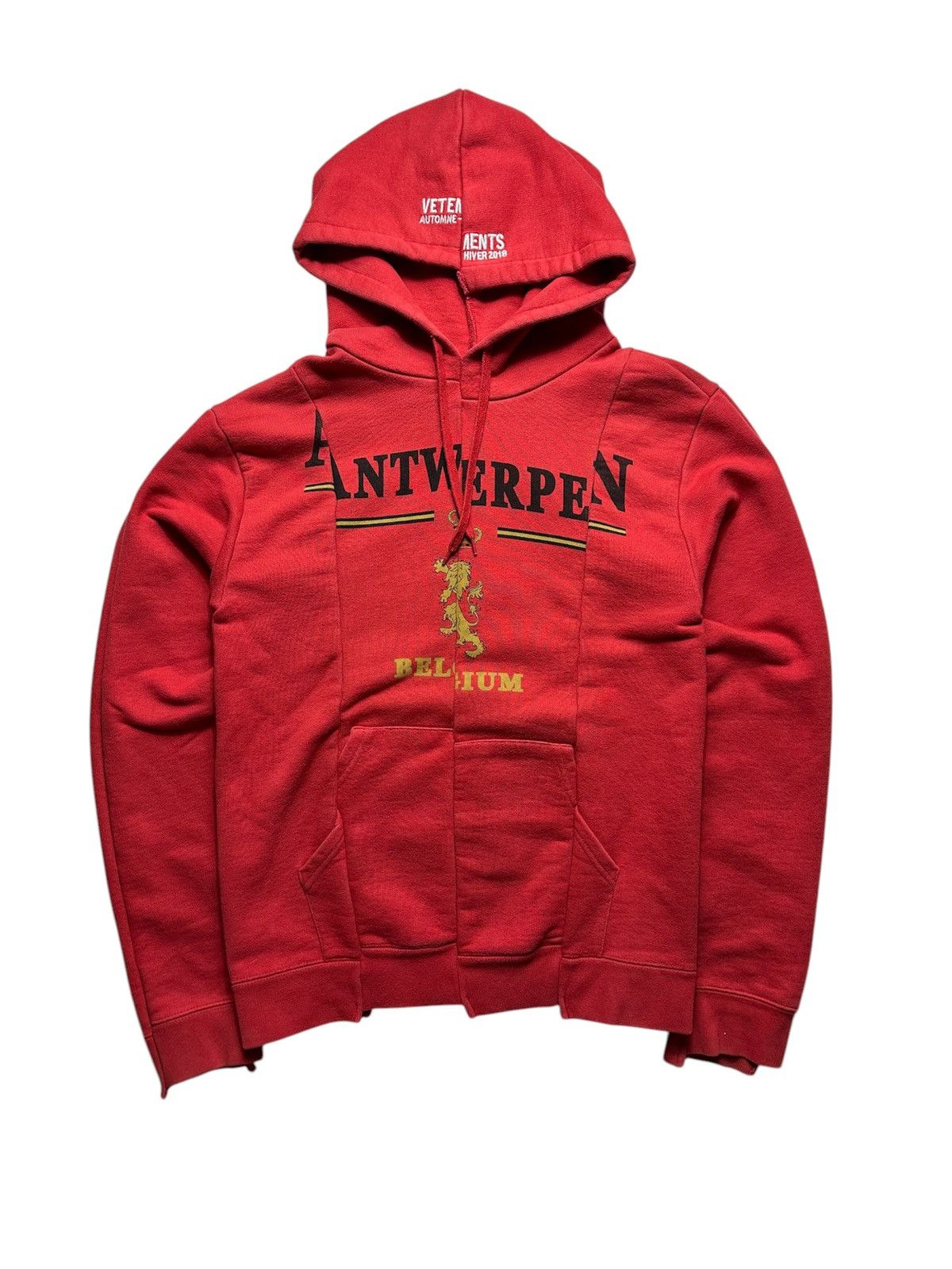 トップス VETEMENTS antwerp hoodie Buy VETEMENTS men grey antwerp deconstructed hoodie for $458