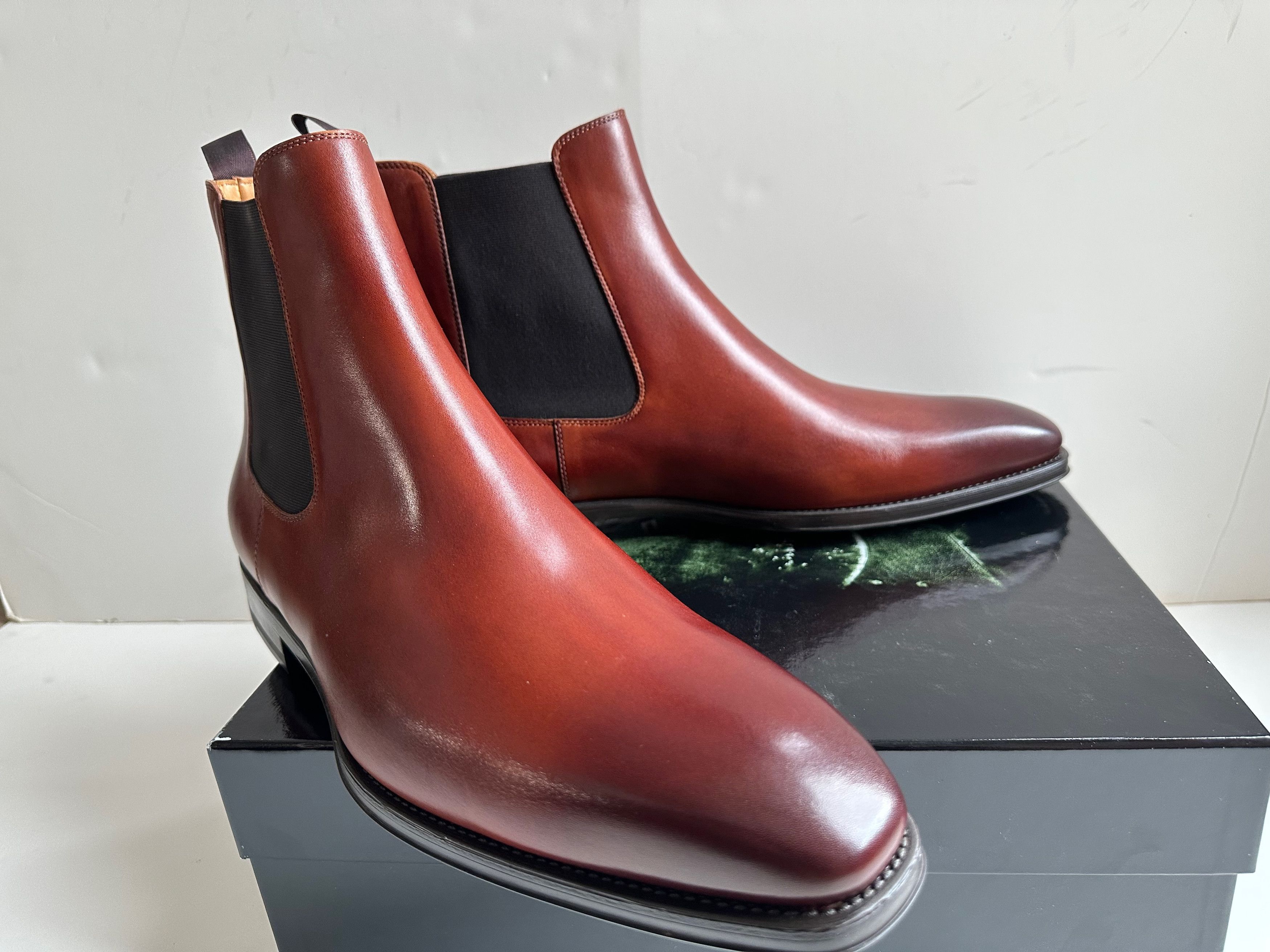 Magnanni Magnanni Burlo Chelsea Boots (24199) - Cognac - 14D (NIB) Size US 14 / EU 47 - 5 Thumbnail