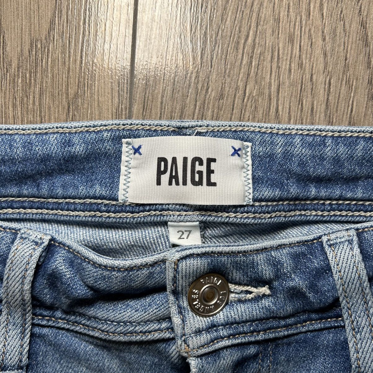 Paige Paige Cindy Outseam Slit Jean in Seaspray Distressed Size 27 Size 27" / US 4 / IT 40 - 3 Thumbnail