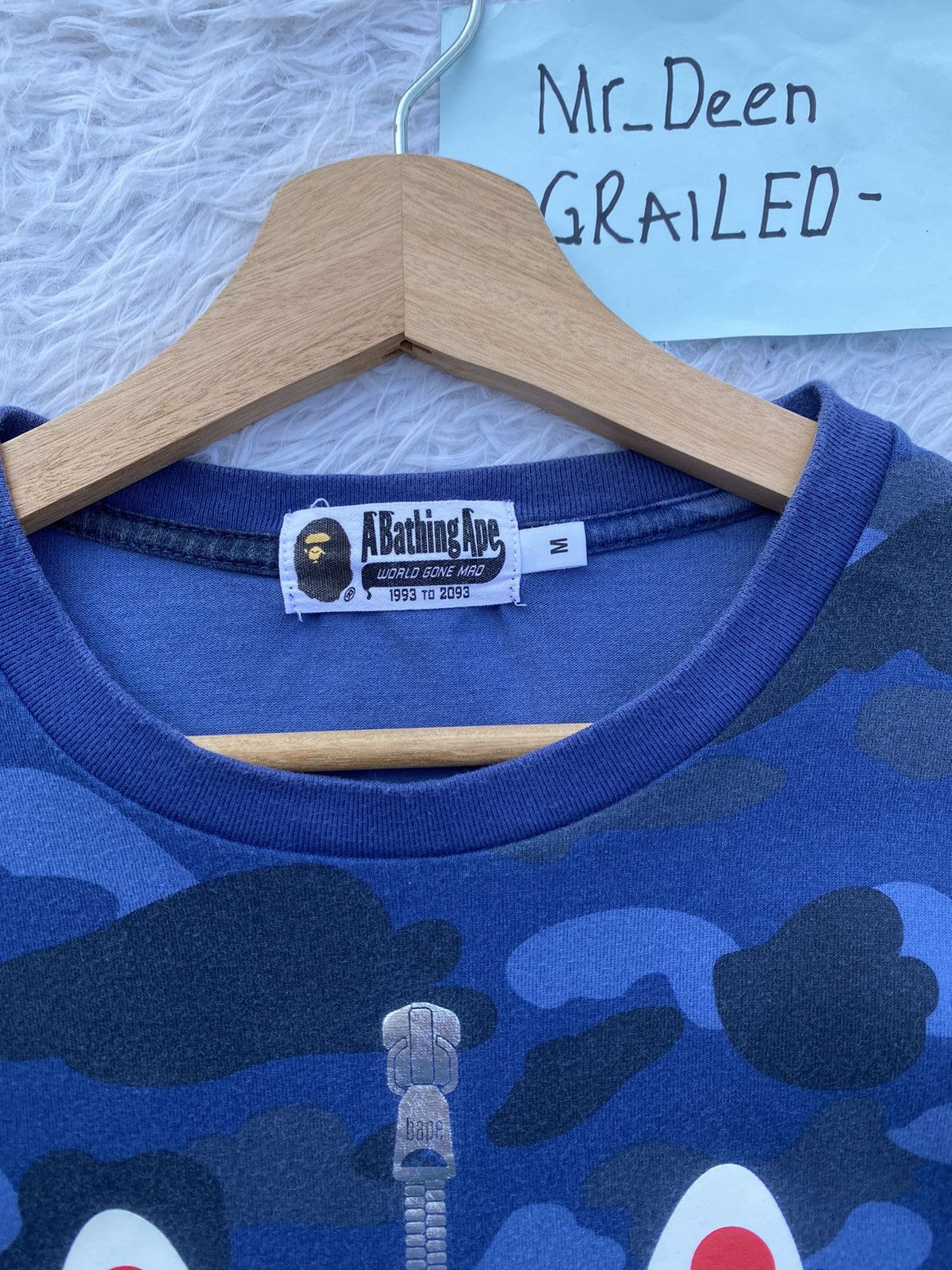 Bape Rare BAPE Shark Camo Blue Tshirt Size US M / EU 48-50 / 2 - 3 Thumbnail