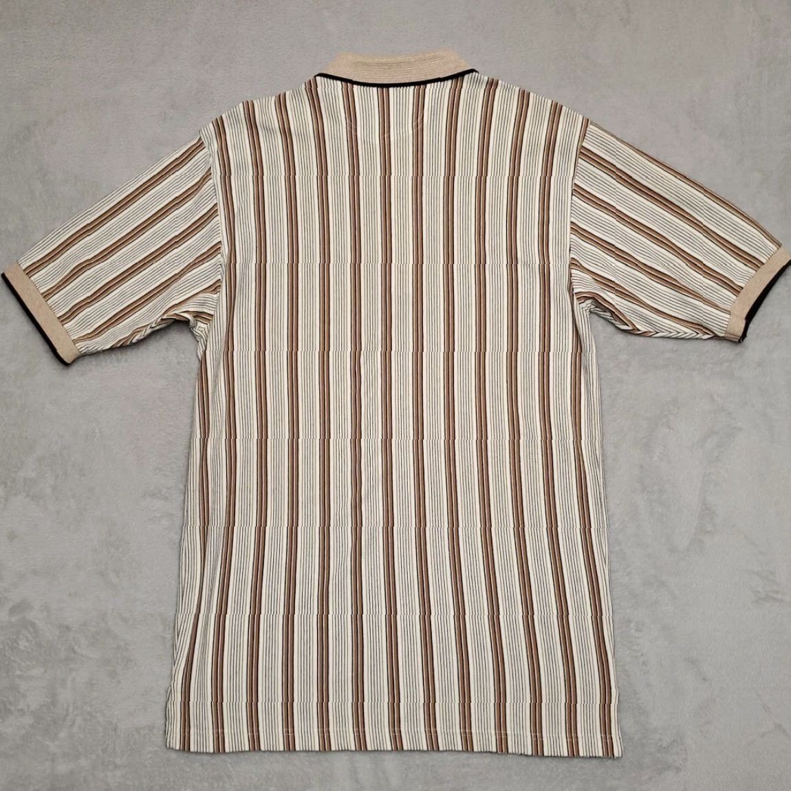 Vintage VINTAGE Britannia Levis Straus Shirt Mens L Brown Striped 100% Cotton Y2K 90s Shirt Mens L Brown Striped 100% Cotton Size US L / EU 52-54 / 3 - 5 Thumbnail