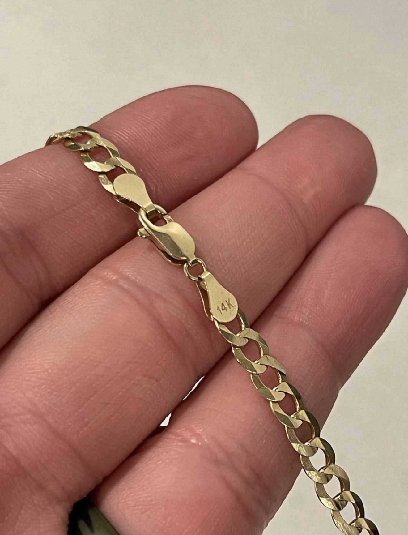 Other 14K Yellow Gold 20 In Solid Cuban Curb Link Chain Necklace Size ONE SIZE - 8 Thumbnail