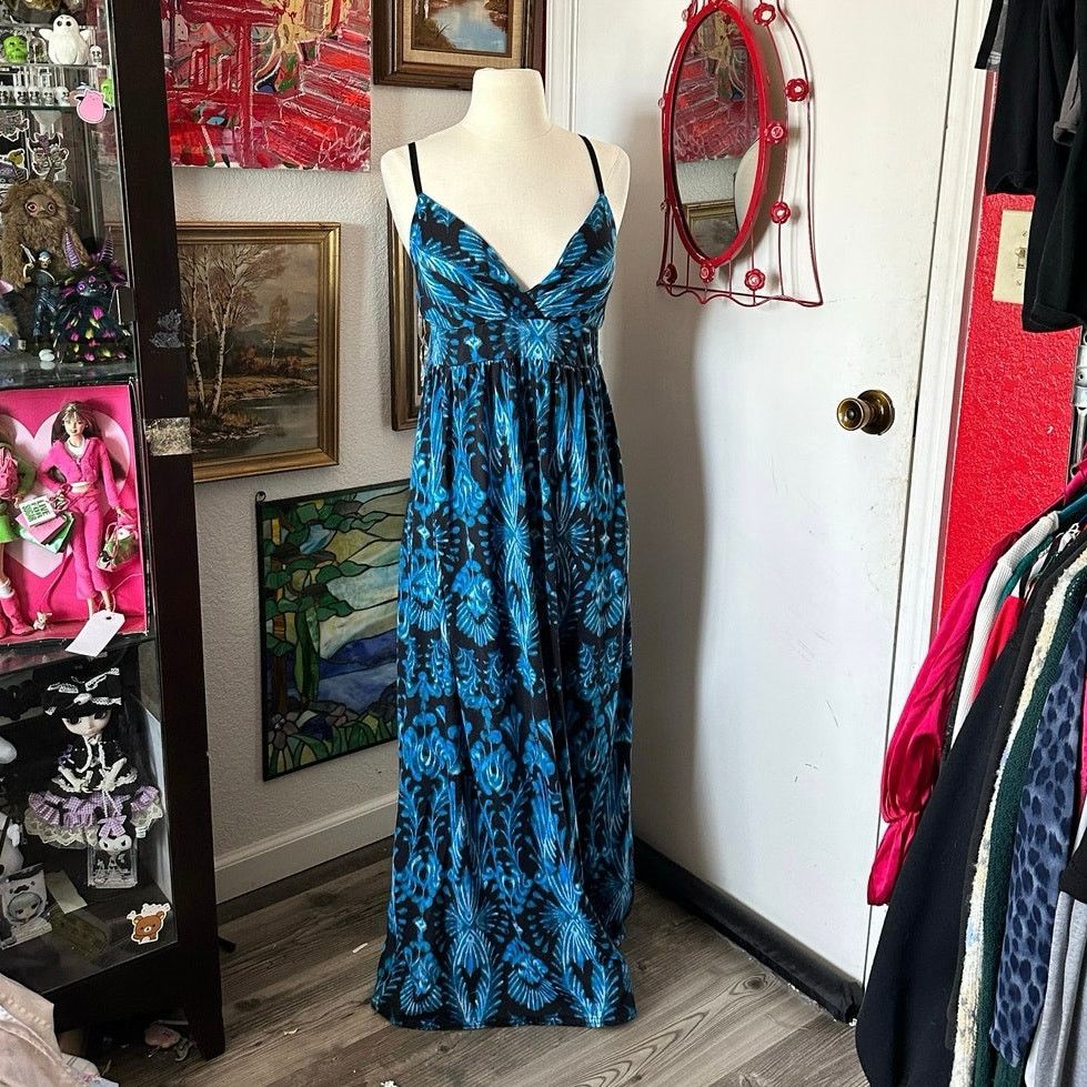Other no brand blue nlack bohemian maxi dress Size M / US 6-8 / IT 42-44 - 1 Thumbnail