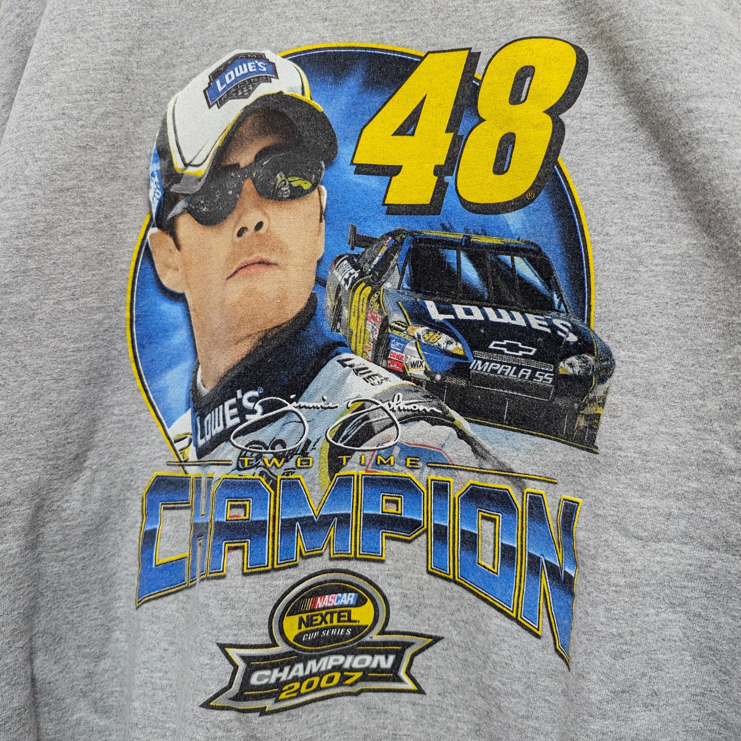 NASCAR × Vintage 2007 Nascar Jimmie Johnson Crewneck Size US XL / EU 56 / 4 - 2 Thumbnail