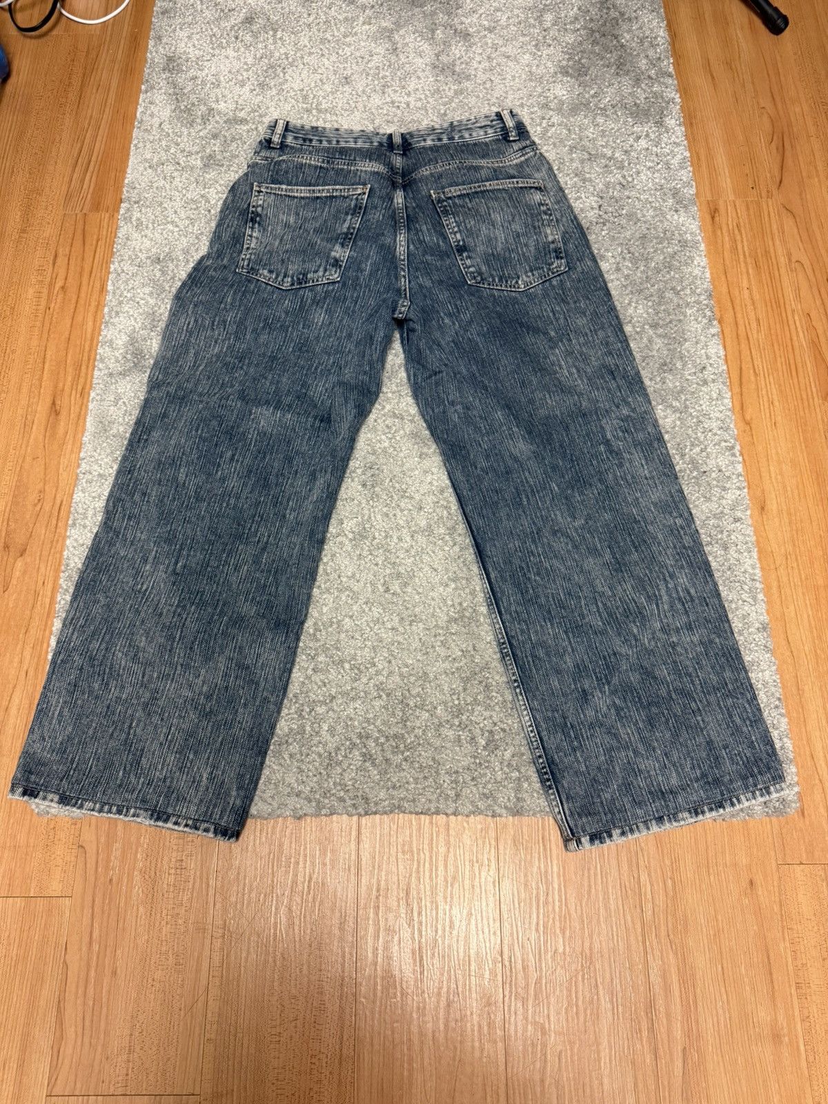 Vintage Vintage Slub Wide Leg Denim Size US 30 / EU 46 - 2 Thumbnail
