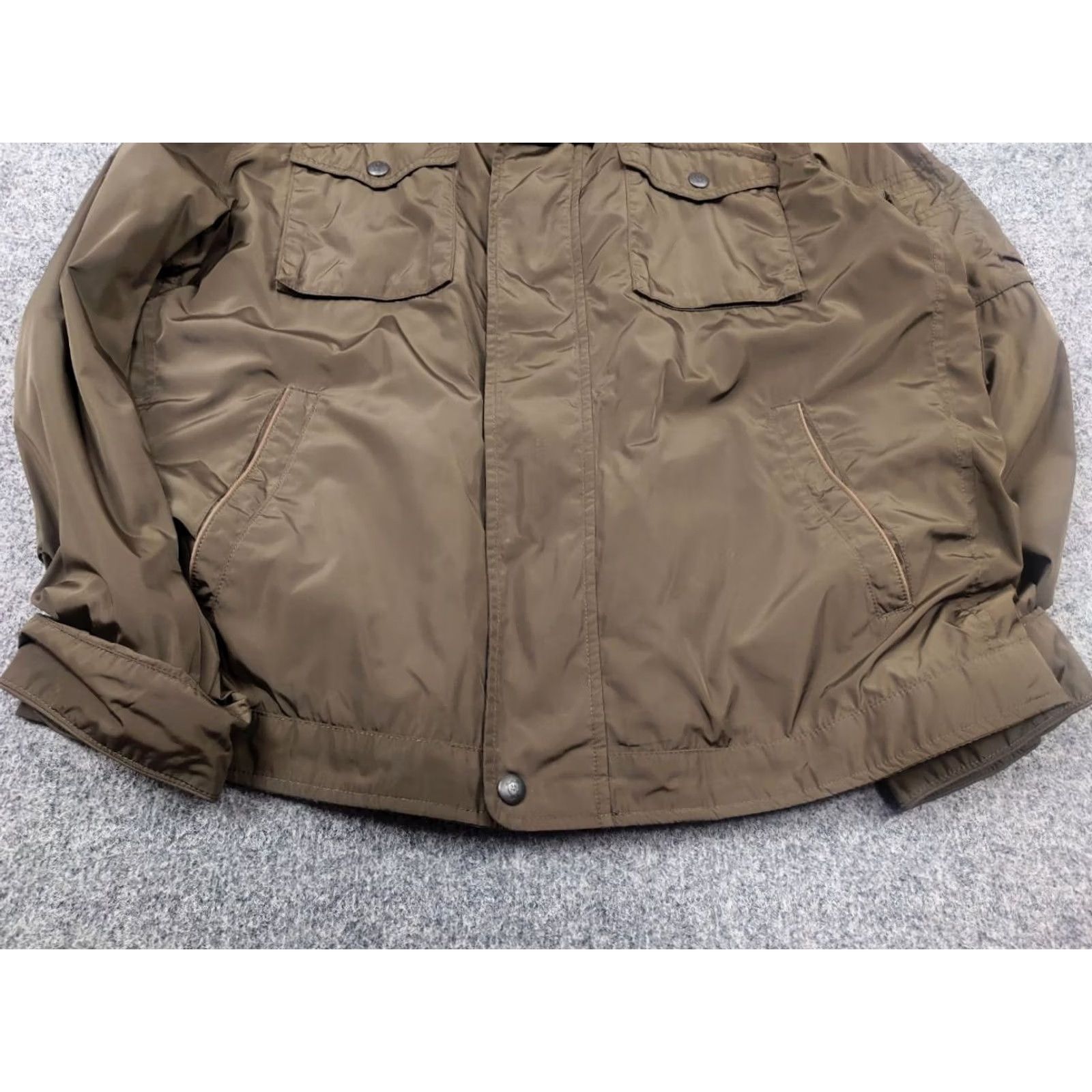 Massimo Dutti VINTAGE Massimo Dutti Nylon Brown Pocket Zip Hoodie Mens Jacket Size US XL / EU 56 / 4 - 7 Thumbnail