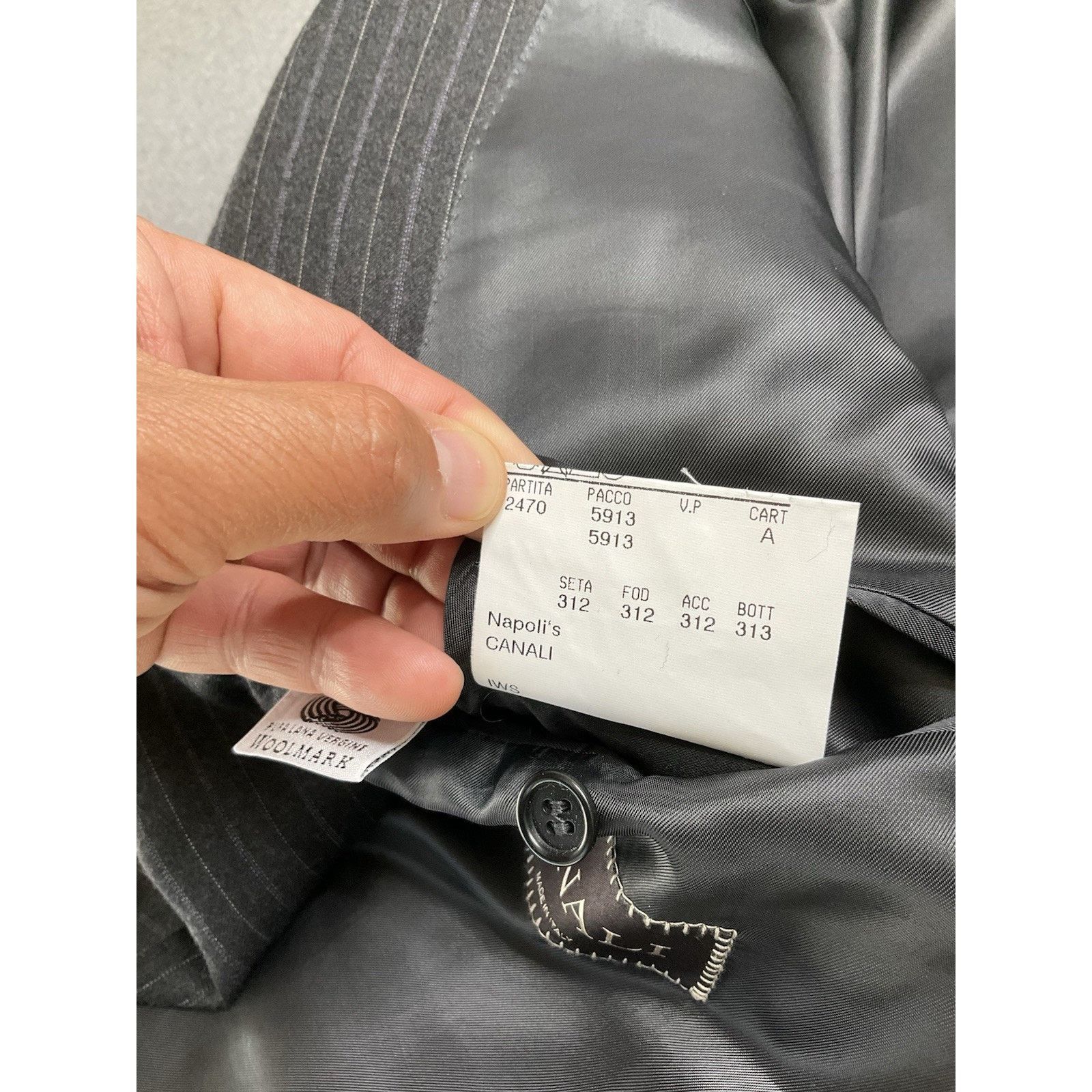 Canali Canali Italy Black suit -AL13290/38 Size IT 54 / US 44R Size 44R - 14 Thumbnail