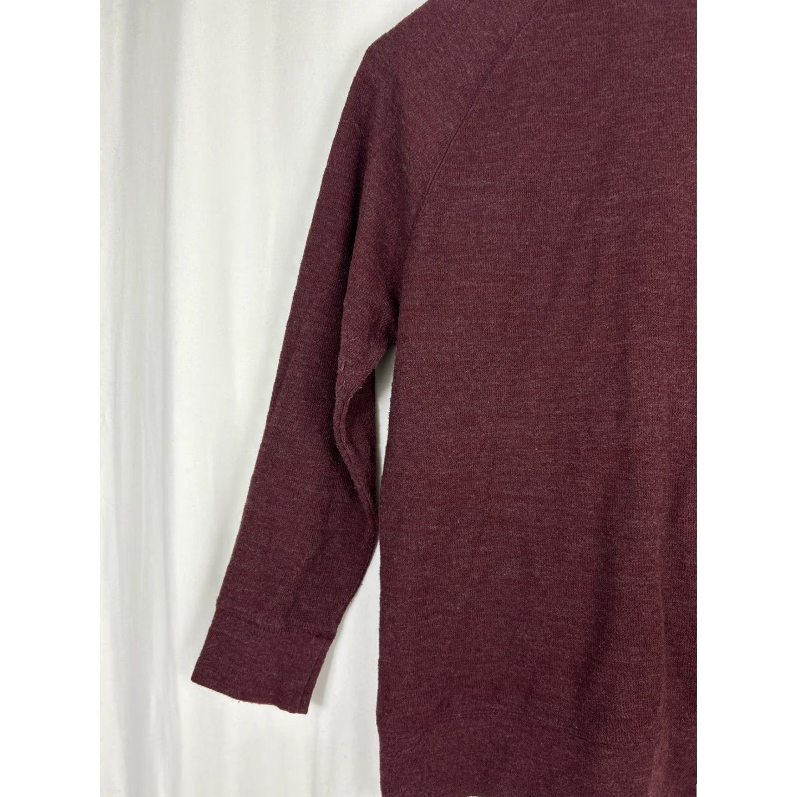 Banana Republic VINTAGE Banana Republic Mens XXL Maroon Thermal Long Sleeve T Shirt Cotton Blend Size US XXL / EU 58 / 5 - 2 Thumbnail