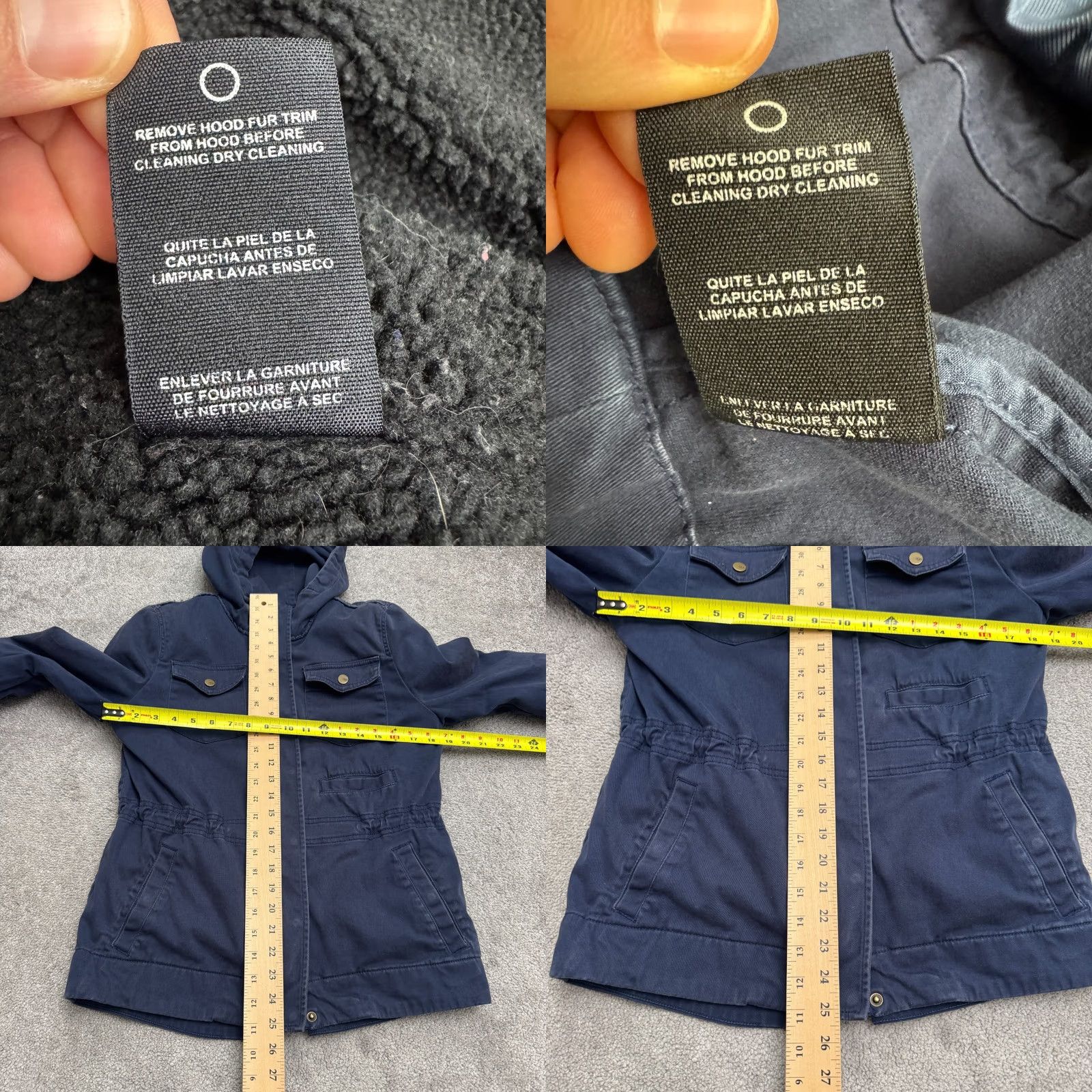Ugg UGG Australia Hoodie Jacket Womens Small Navy Blue Removable Faux Fur Liner Parka Coat/Solid Blue Size S / US 4 / IT 40 - 9 Thumbnail