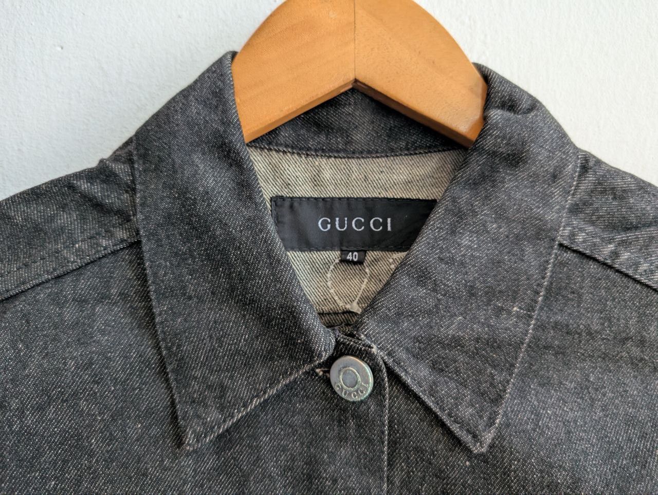 Gucci vintage 1999 GUCCI X tom ford denim jacket Size S / US 4 / IT 40 - 3 Thumbnail