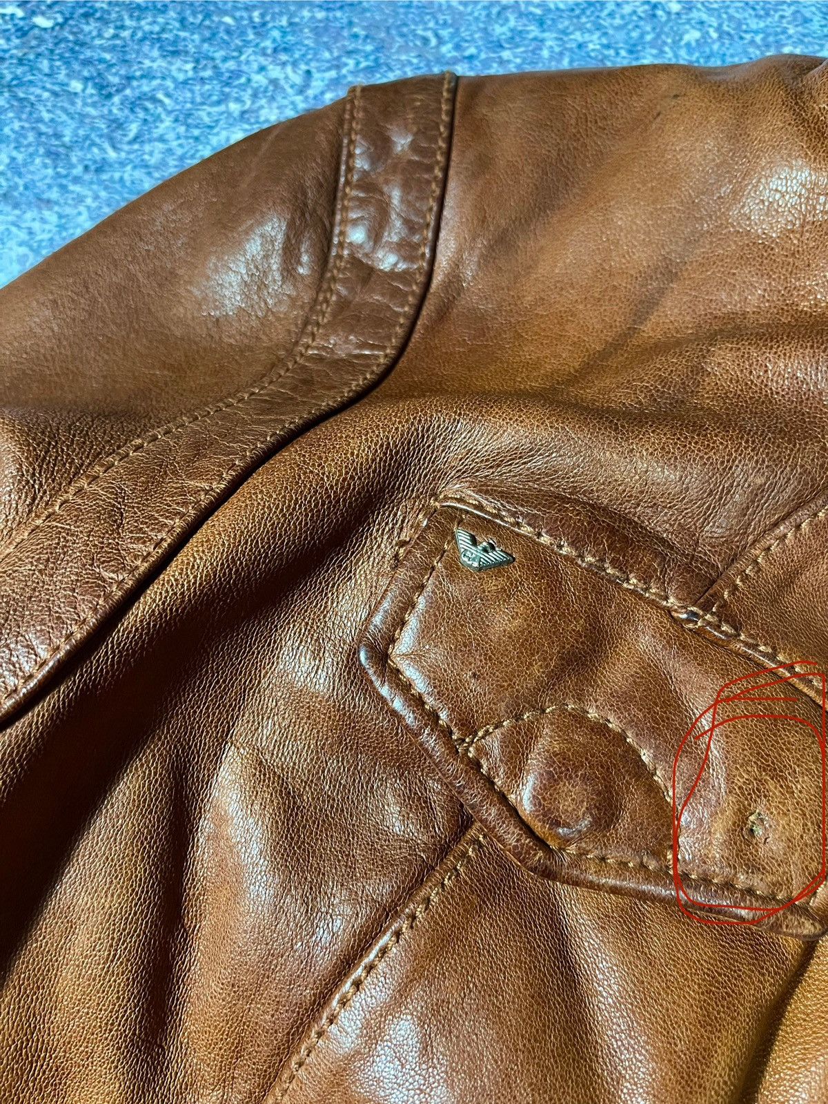 Armani Vintage Armani Jeans Archive leather bomber jacket aviator Size M / US 6-8 / IT 42-44 - 14 Thumbnail