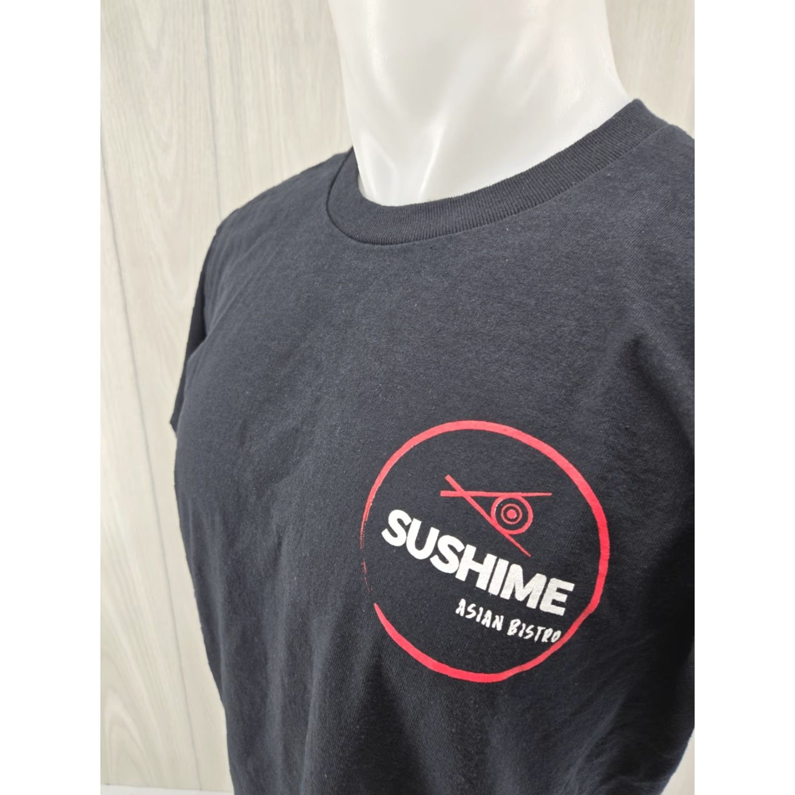 Vintage Gilden Sushi Sushime Asian Bistro T-Shirt Restaurant Black T Shirt Large Mens Short Sleeve Graphic Tee All Seasons Regular Fit 100% Cotton Size US L / EU 52-54 / 3 - 6 Thumbnail