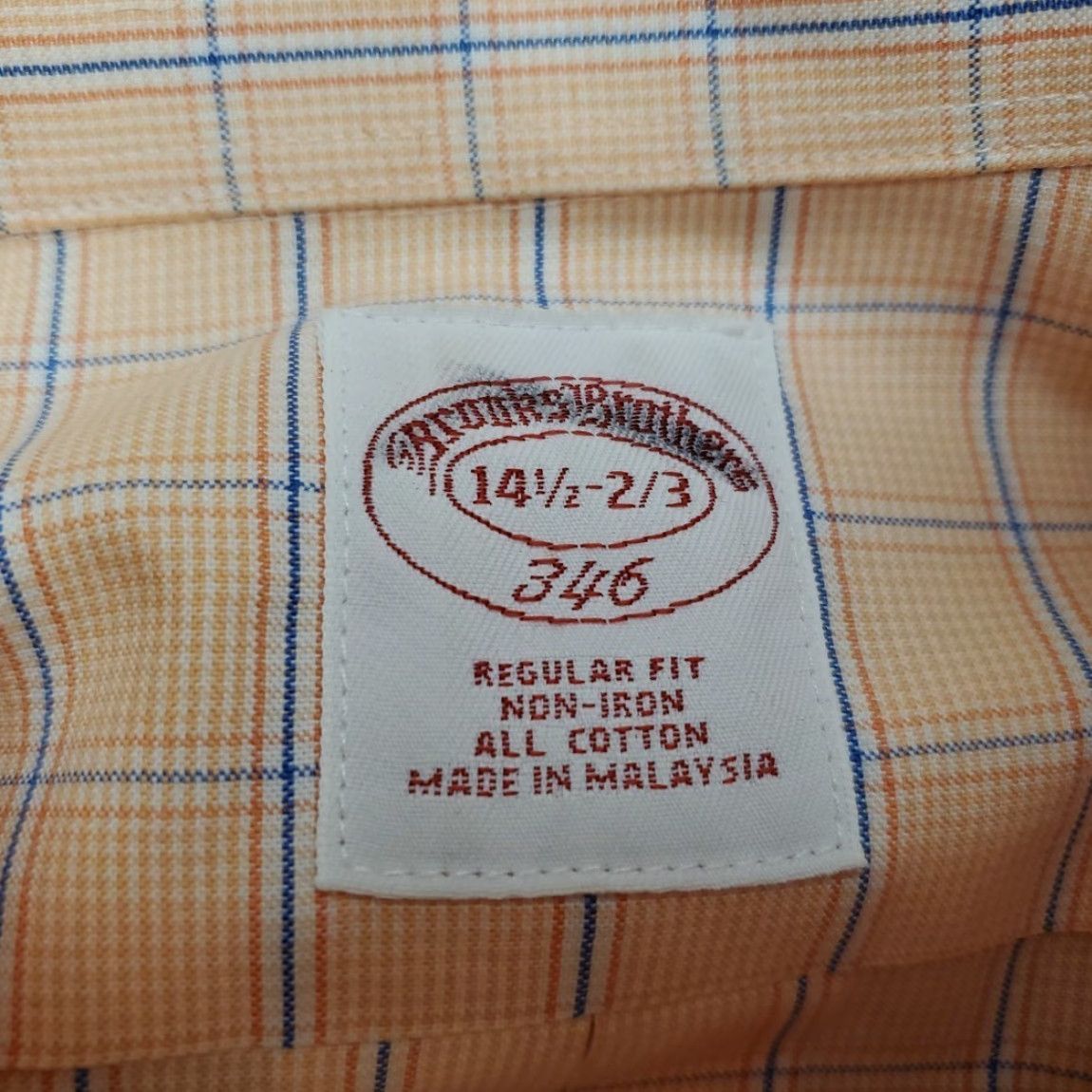 Brooks Brothers Brooks Brothers Shirt 14.5 Pink Plaid Long Sleeve Cotton Non-Iron Dress Mens Size 40R - 5 Thumbnail