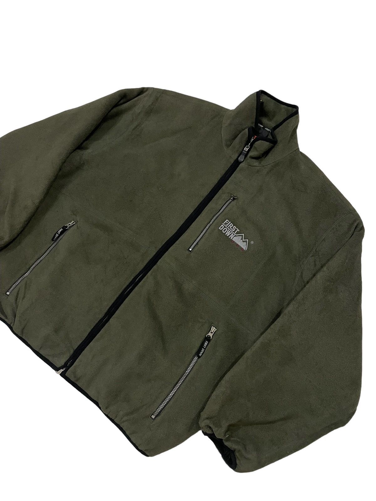 Other Y2K FIRST DOWN USA Fleece Sherpa Faux Zipped Jacket Size US XXL / EU 58 / 5 - 3 Thumbnail