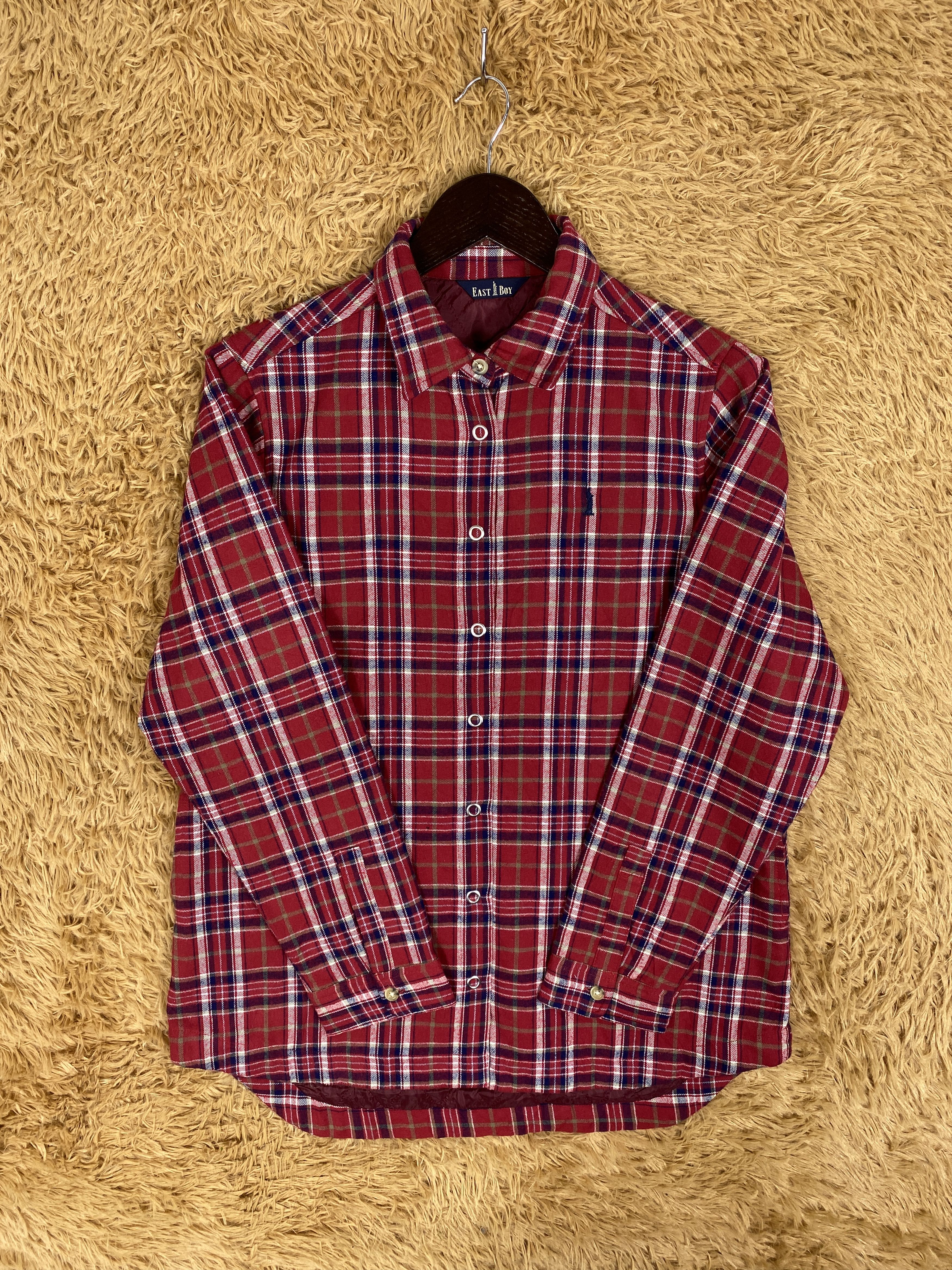 Japanese Brand Vintage East Boy Flannel Quilted Lining Jacket Size US S / EU 44-46 / 1 - 4 Thumbnail