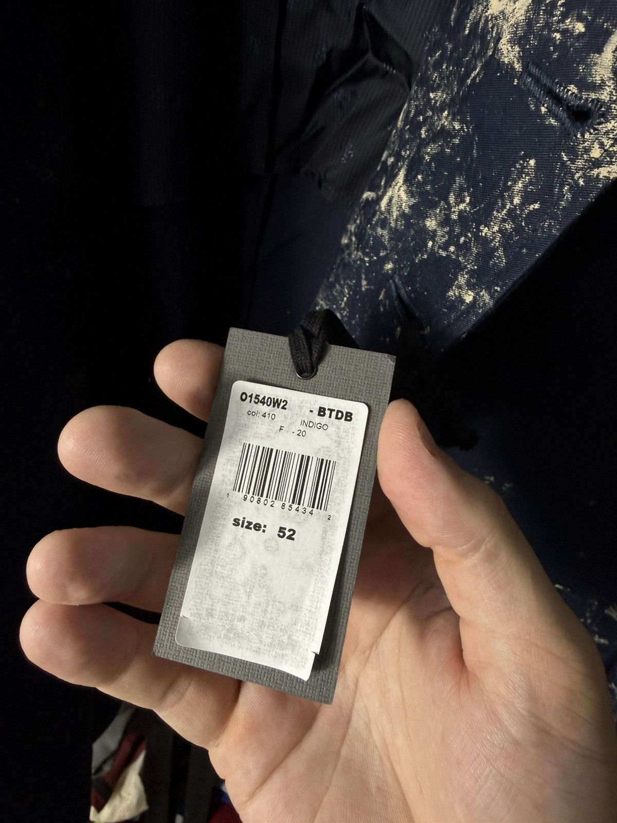 John Varvatos John Varvatos Archival Art Blazer Indigo Paint Splatter Rare Size US L / EU 52-54 / 3 - 15 Thumbnail