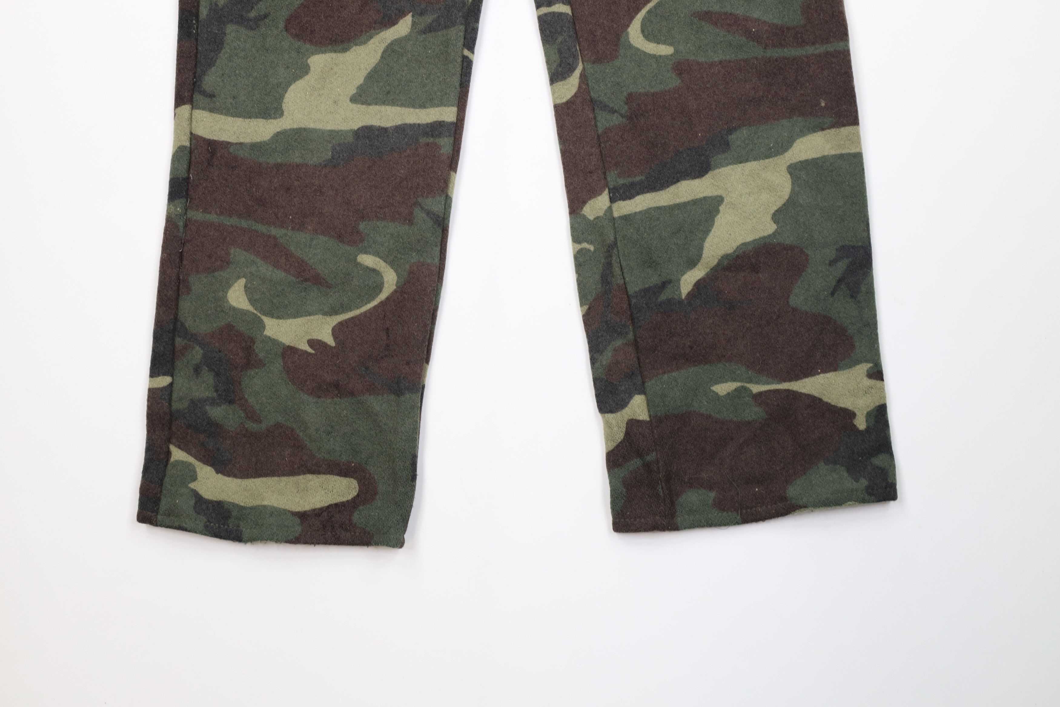 Vintage Vintage 90s Streetwear Heavy Wool Camouflage Wide Leg Pants Size US 30 / EU 46 - 4 Thumbnail