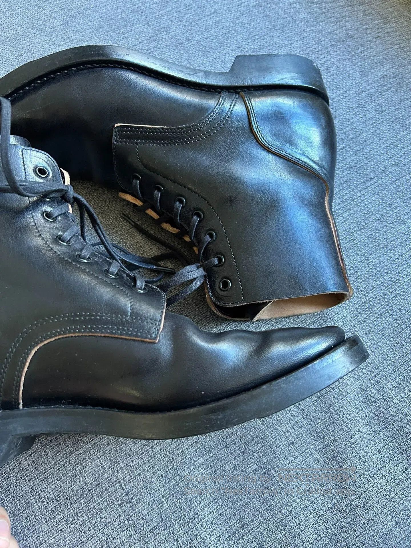 Maryam Nassir Zadeh black leather lace-up boots for men. Size US 5.5 / EU 38 - 6 Thumbnail