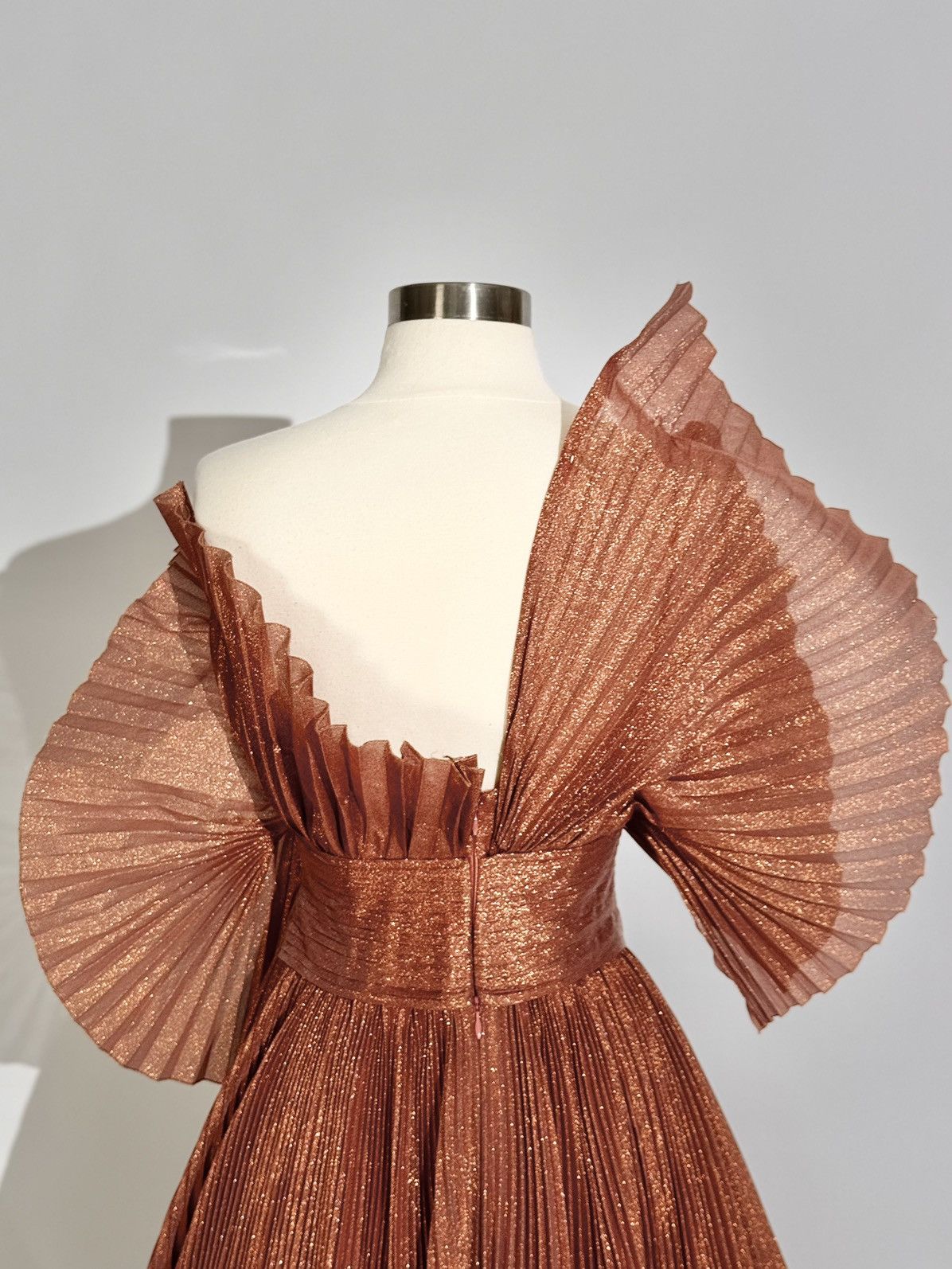Other Brand New US 6 GEMY MAALOUF High-Low Pleated Evening Dress Size M / US 6-8 / IT 42-44 - 5 Thumbnail