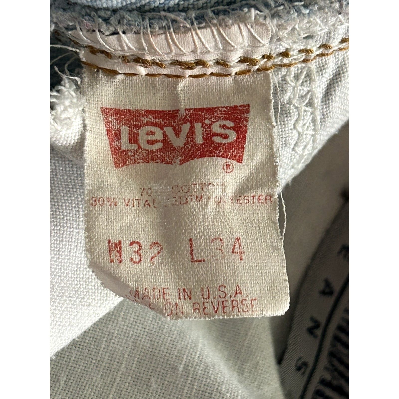 Levi's VINTAGE Levi’s Silver Medal Jeans Mens Regular 32 Blue Denim 26in 90s USA Skateboard Straight Pockets Size US 32 / EU 48 - 7 Thumbnail