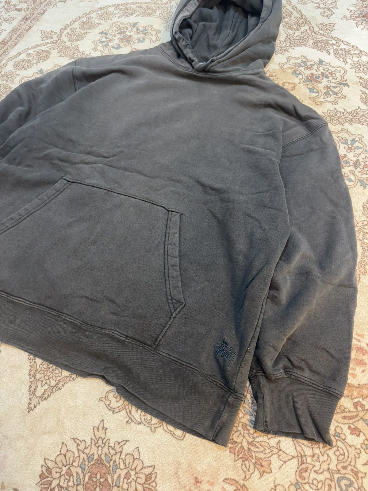 Stussy × Vintage Vintage Faded Stussy Plain Hoodie Size US L / EU 52-54 / 3 - 2 Thumbnail