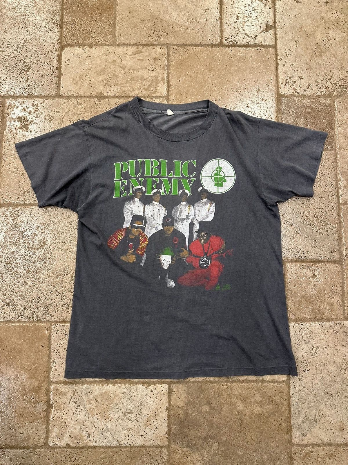 Public Enemy Vintage Public Enemy Apocalypse 1992 Grey Faded Tee Size US XL / EU 56 / 4 - 3 Thumbnail