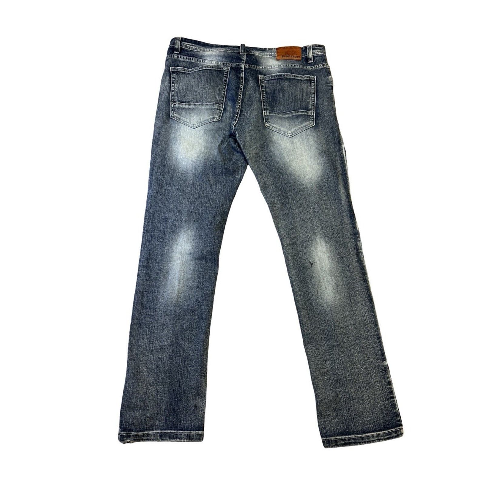 Other Blind Trust Men’s Straight Leg Jeans Dark Wash Denim 40x32 Size US 40 / EU 56 - 2 Thumbnail