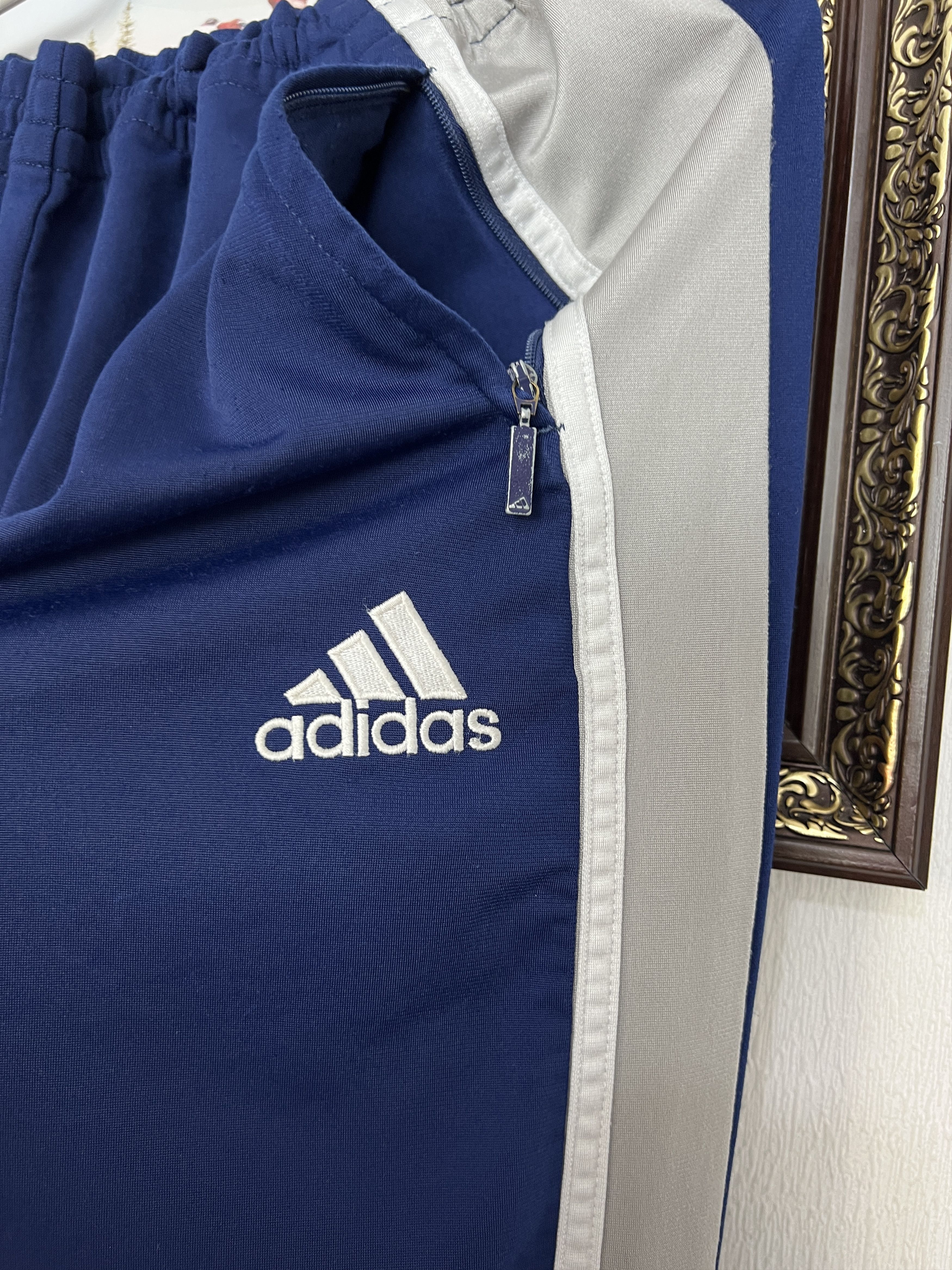 Adidas Vintage 90's Adidas Real Madrid Football Pants Soccer Blue L Size US 34 / EU 50 - 4 Thumbnail
