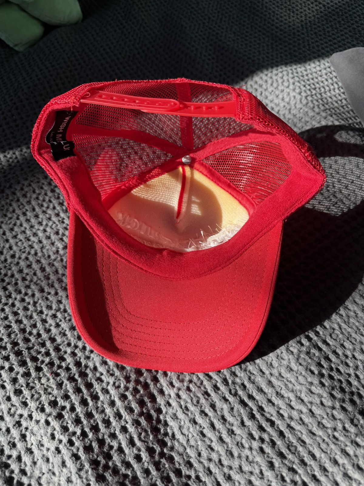 Wish Me Luck WISH ME LUCK Trucker Hat - Red - Sales and Service Size ONE SIZE - 4 Thumbnail