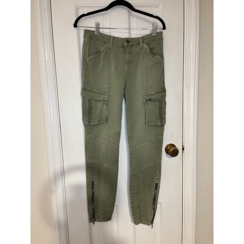 L'AGENCE L'Agence Green Zipper Cargo Pants Size 28 Size 28" / US 6 / IT 42 - 1 Thumbnail