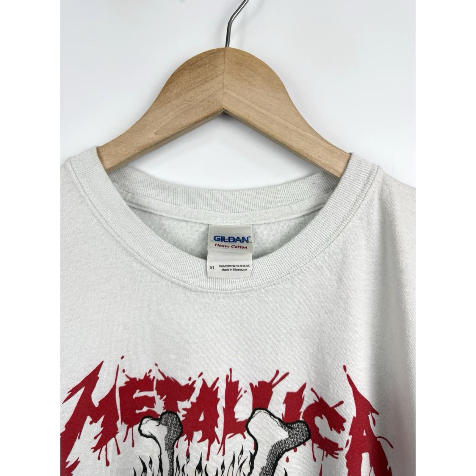Vintage VINTAGE Metallica T-Shirt XL White Men Large Y2K Soon You’ll Please Their Appetite US Flag Size US XL / EU 56 / 4 - 6 Thumbnail