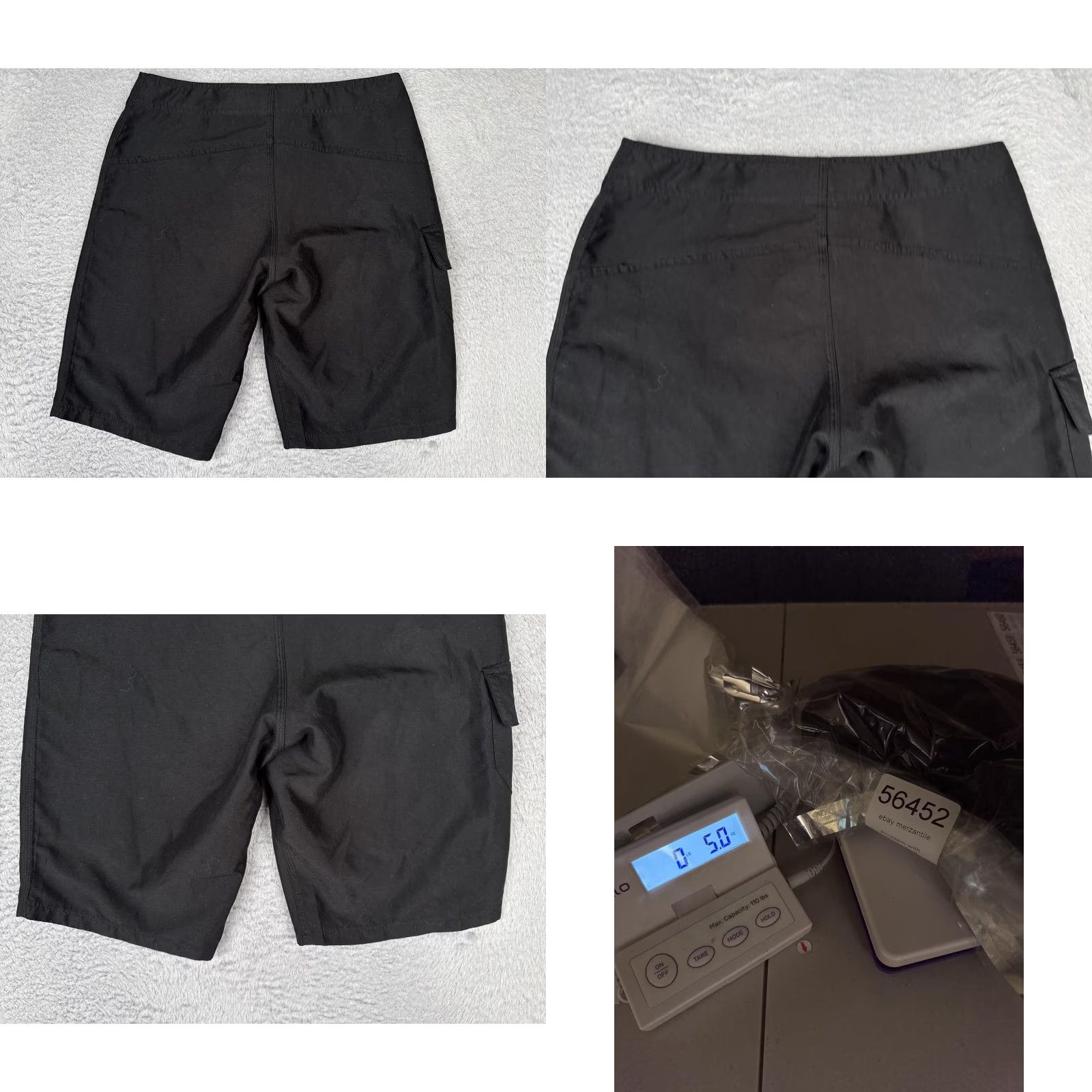Hurley Hurley Board Shorts Mens 29x10 Black Swim Trunks Drawstring Cargo Pocket Surf Size US 29 - 9 Thumbnail