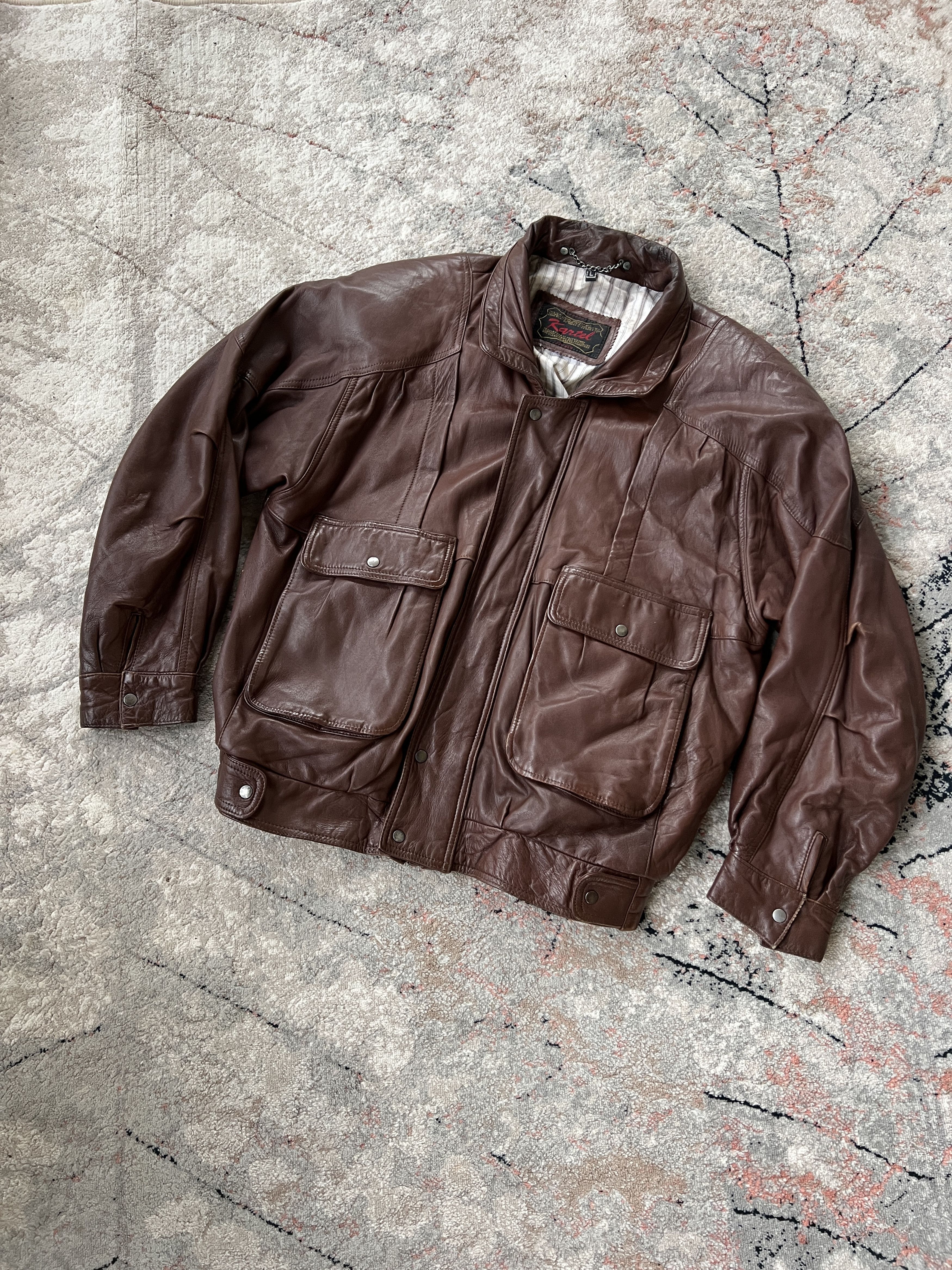Leather × Vintage Vintage Leather Jacket Size US L / EU 52-54 / 3 - 1 Thumbnail