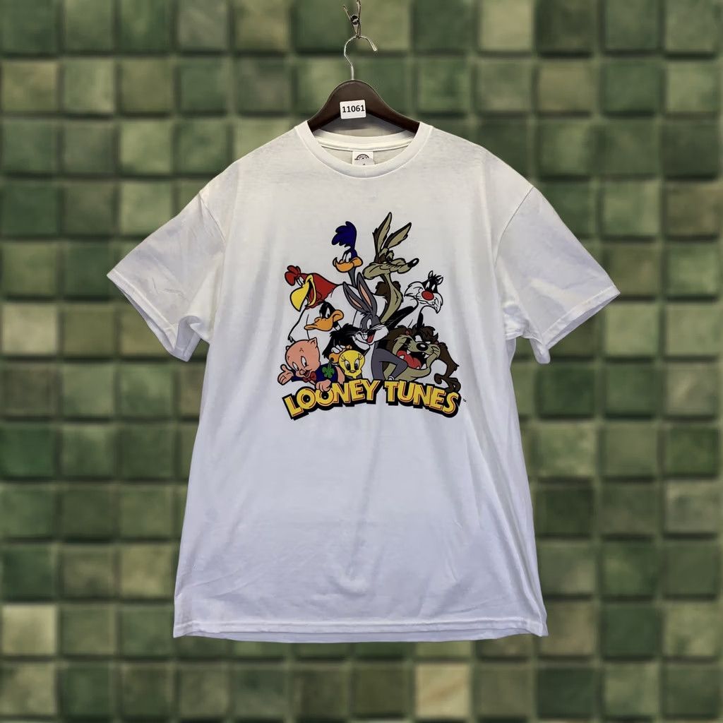 Vintage Vintage Looney Tunes T-Shirt Graphic 90s Adult Large NWT-11061 White Cotton Blend Short Sleeve Crew Neck Shirt Mens Womens Size US L / EU 52-54 / 3 - 1 Thumbnail