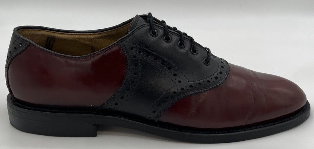 Johnston & Murphy Johnston & Murphy Aristocraft Two-Tone Oxblood Black 10B Size US 10 / EU 43 - 8 Thumbnail