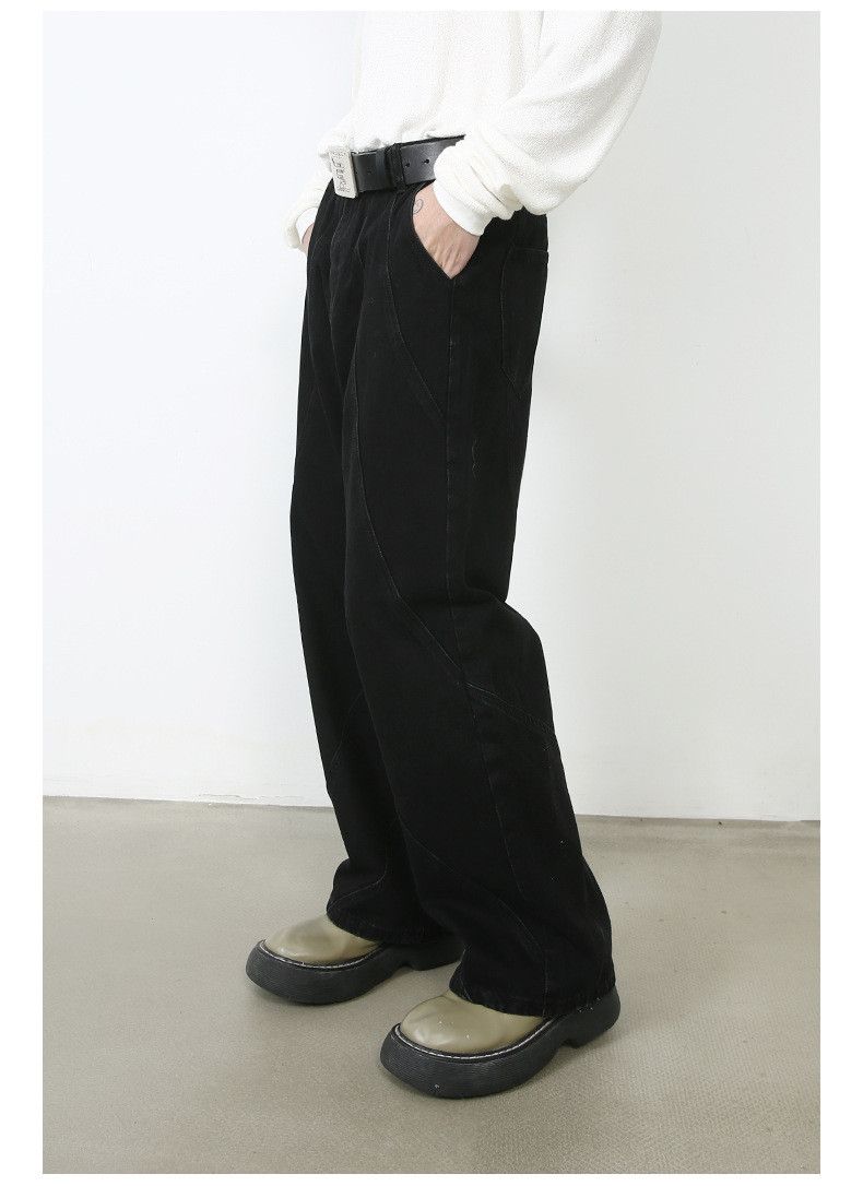 Japanese Brand × Vintage Japanese retro stitching loose wide-leg casual jeans for men Size US 32 / EU 48 - 4 Thumbnail