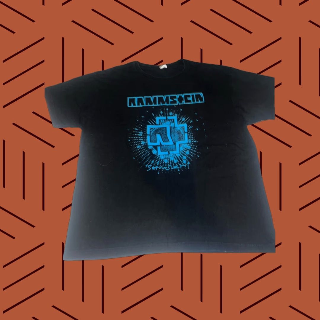 Olive VINTAGE Rammstein Shirt Band In Ketten Live Concert Tour Logo T-Shirt 2XL Black Unisex Adults Mens Womens Size US XXL / EU 58 / 5 - 1 Thumbnail