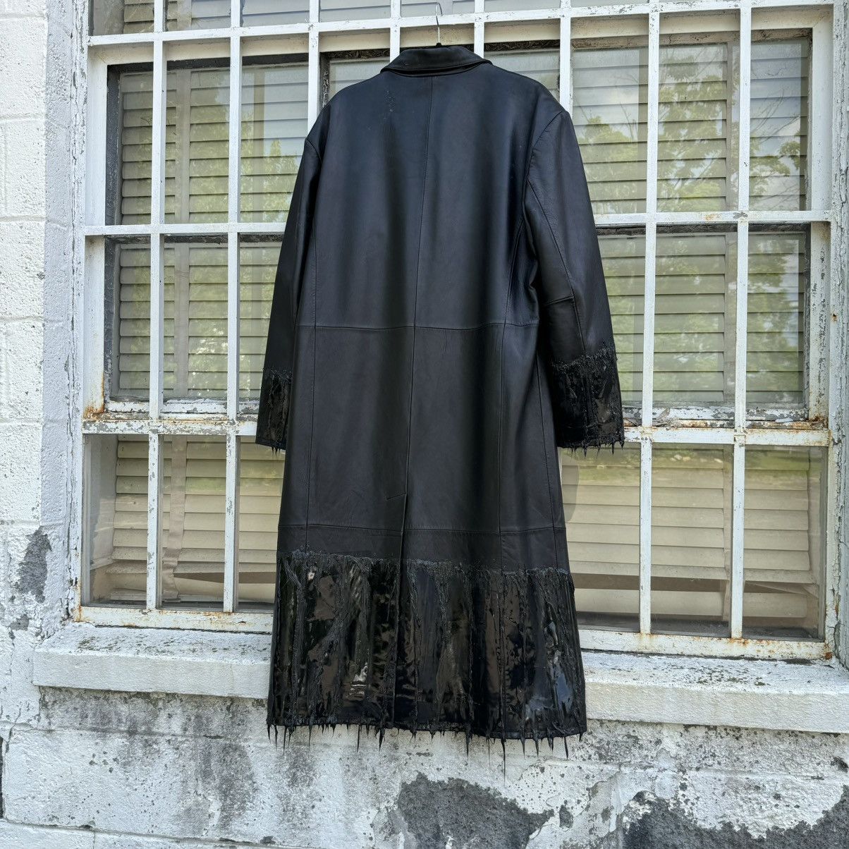 Japanese Brand Black Calf Leather Dripped Jacket Size US M / EU 48-50 / 2 - 5 Thumbnail