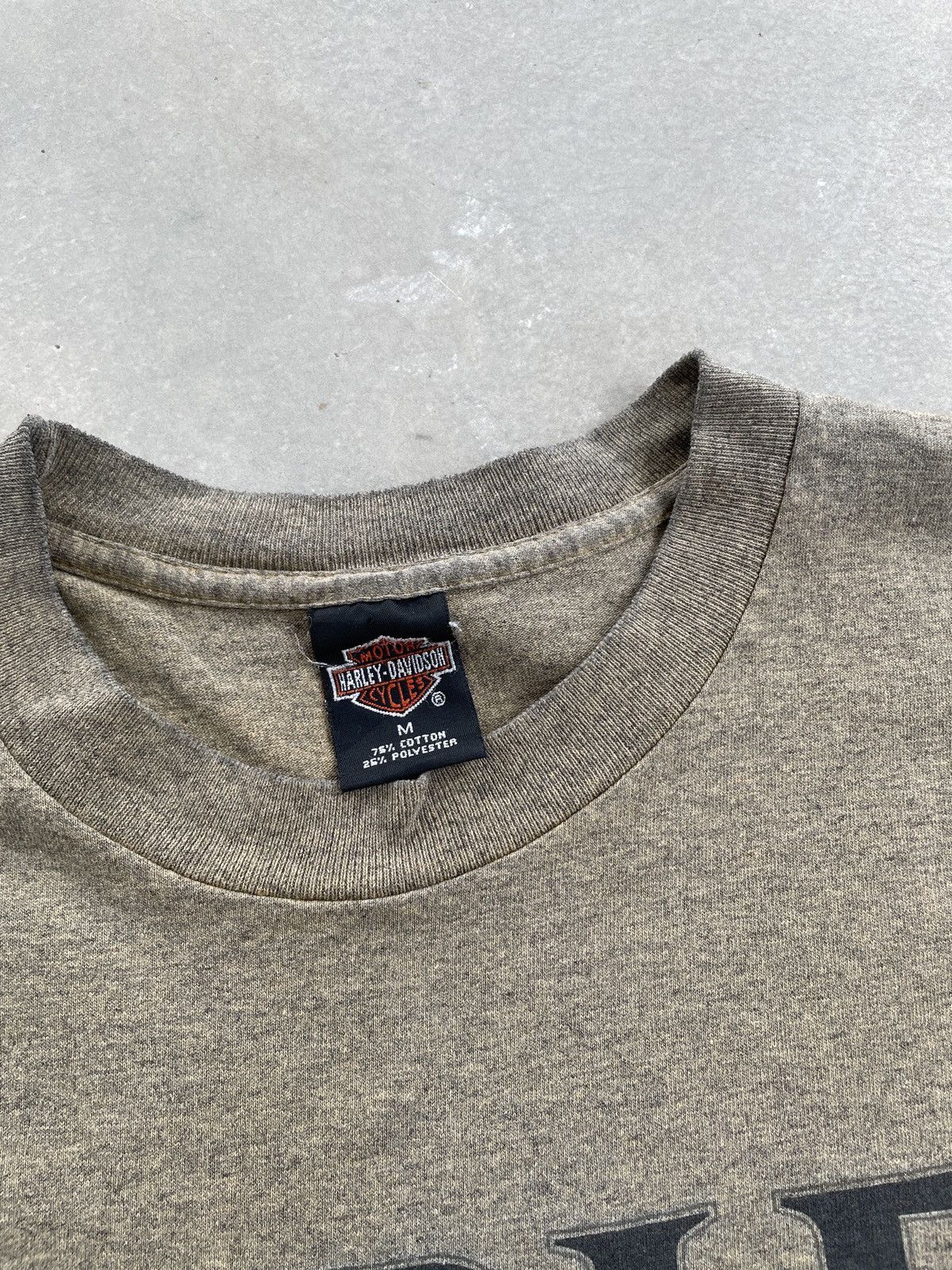 Harley Davidson × Vintage VINTAGE HARLEY DAVIDSON COLLEGIATE SUNFADED TEE Size US M / EU 48-50 / 2 - 3 Thumbnail