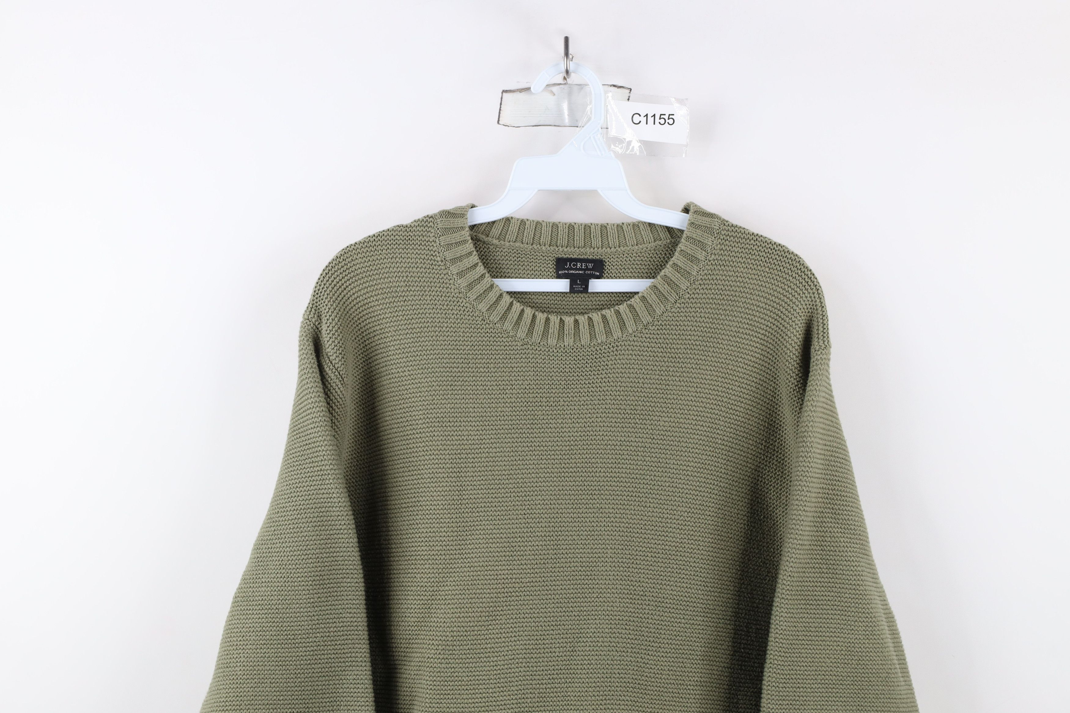 J.Crew × Vintage J Crew Blank Heavyweight Organic Cotton Thermal Knit Sweater Size US L / EU 52-54 / 3 - 2 Thumbnail