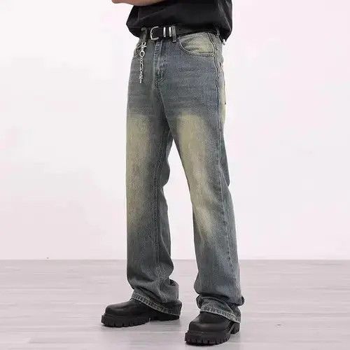 Designer × Japanese Brand × Jean Yellow Mud Straight Flare Jeans Pants Size US 32 / EU 48 - 4 Thumbnail