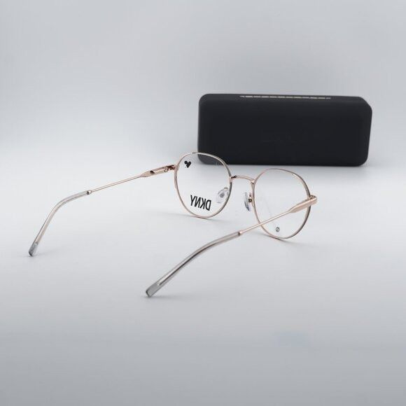 DKNY DKNY DK1032 770 Eyeglasses Rose Gold 48mm Round Frame Size ONE SIZE - 9 Thumbnail