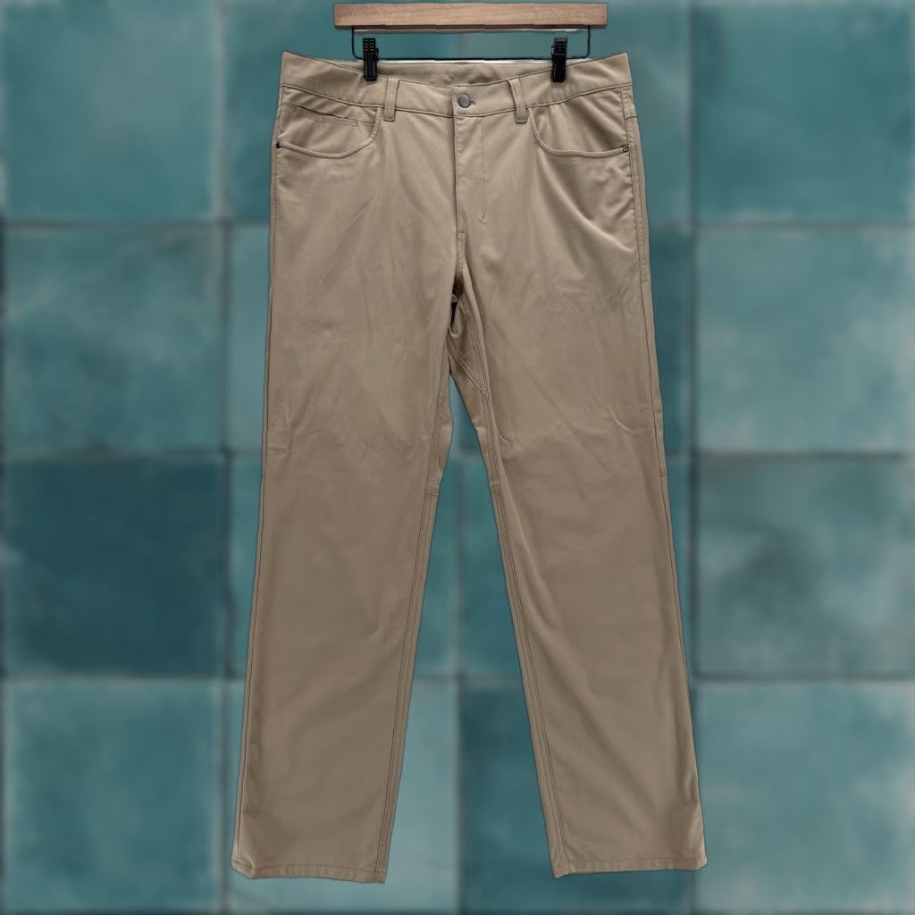 Vintage OneDayAway Pants Mens 34x30 Beige 5-Pocket Casual Performance Stretch Tech Golf Shirt? Size US 34 / EU 50 - 1 Thumbnail