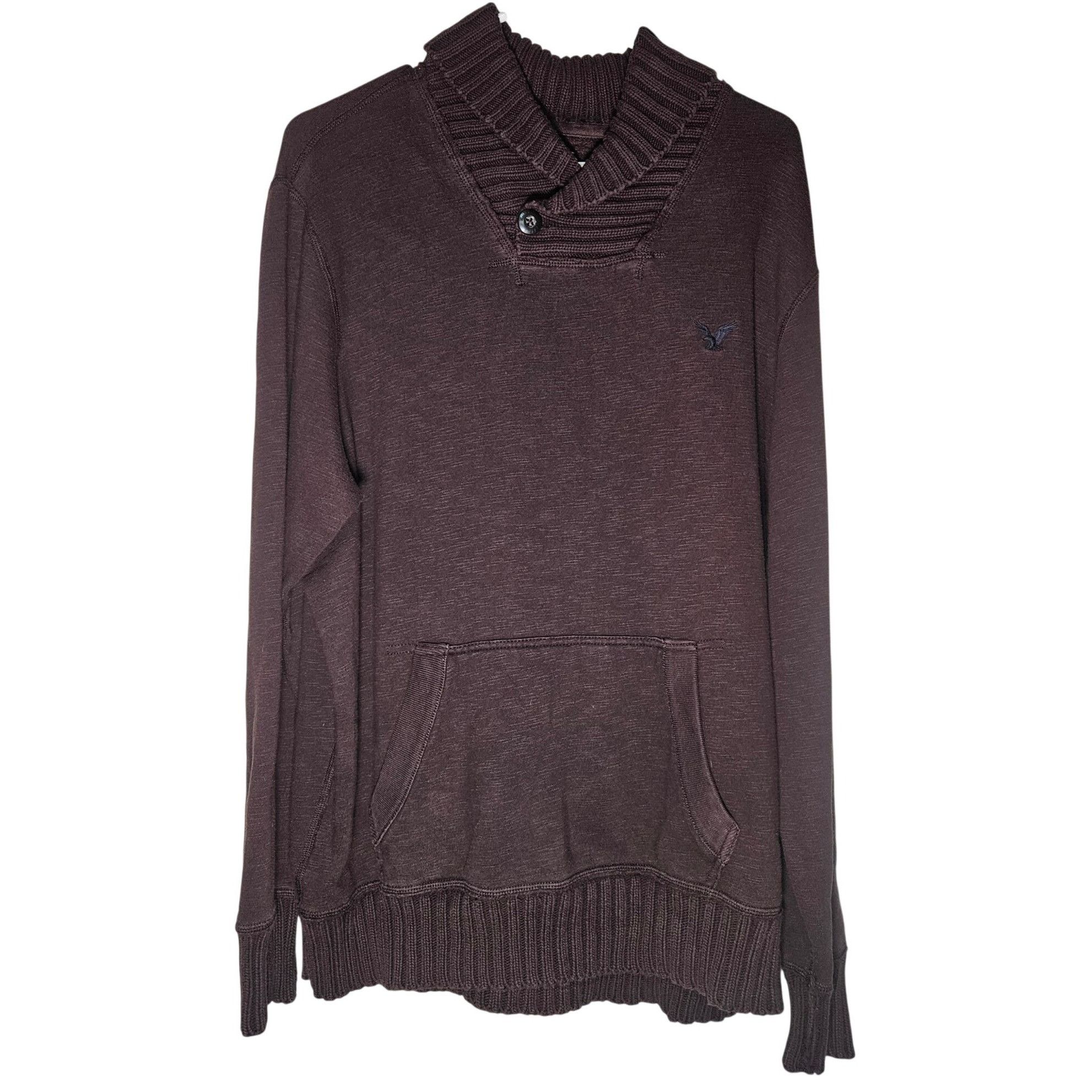 American Eagle Outfitters VTG AE Men Shawl Collar Sweater Maroon L Cabincore Streetwea Size US L / EU 52-54 / 3 - 2 Thumbnail
