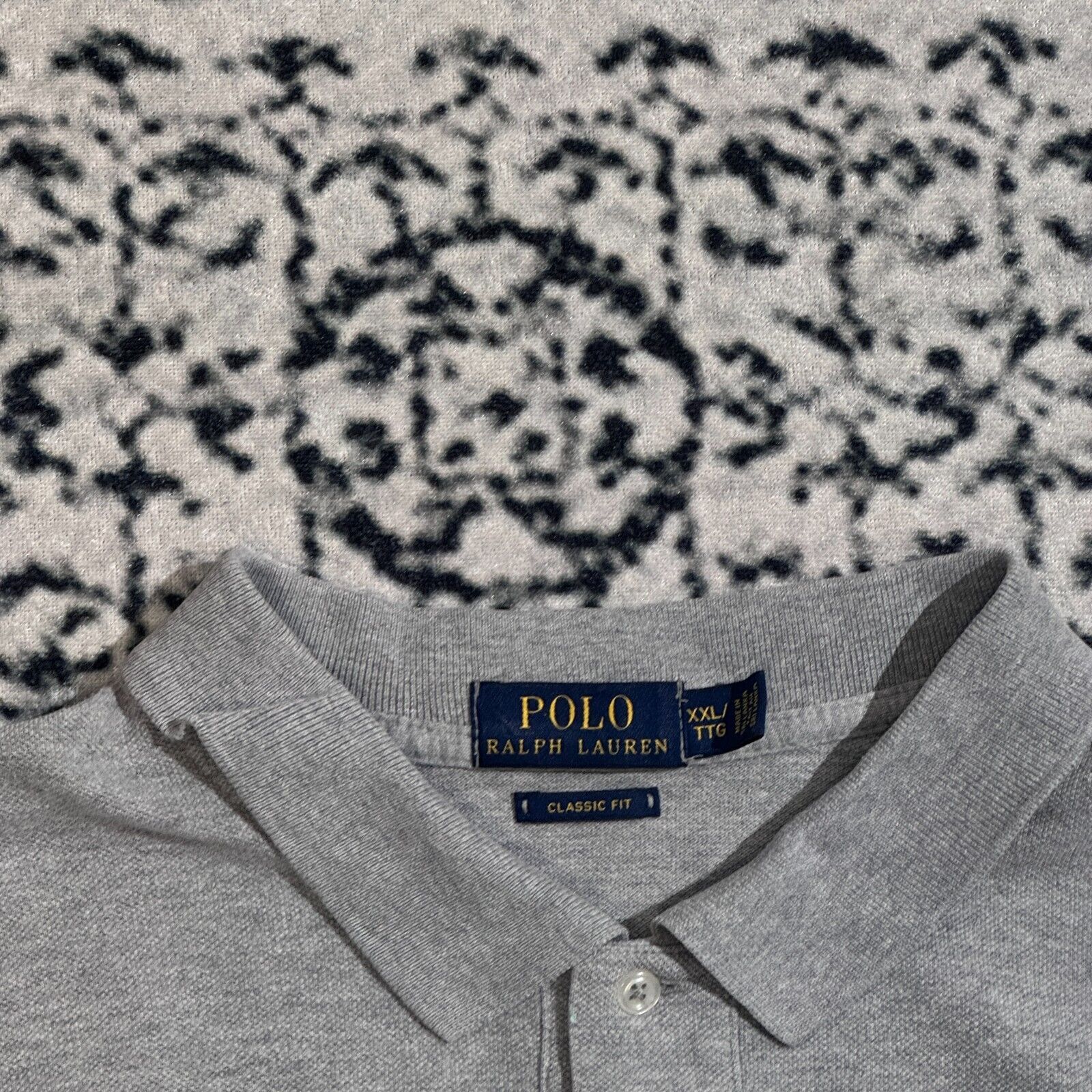 Ralph Lauren × Vintage Vintage Ralph Lauren Gray Cotton Polo Shirt Size XXL Y2K 90s Size US XXL / EU 58 / 5 - 5 Thumbnail