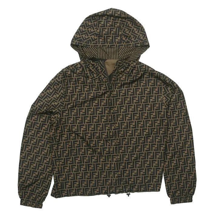 Fendi Fendi Logo Print Hooded Jacket 0079 Size US L / EU 52-54 / 3 - 1 Thumbnail