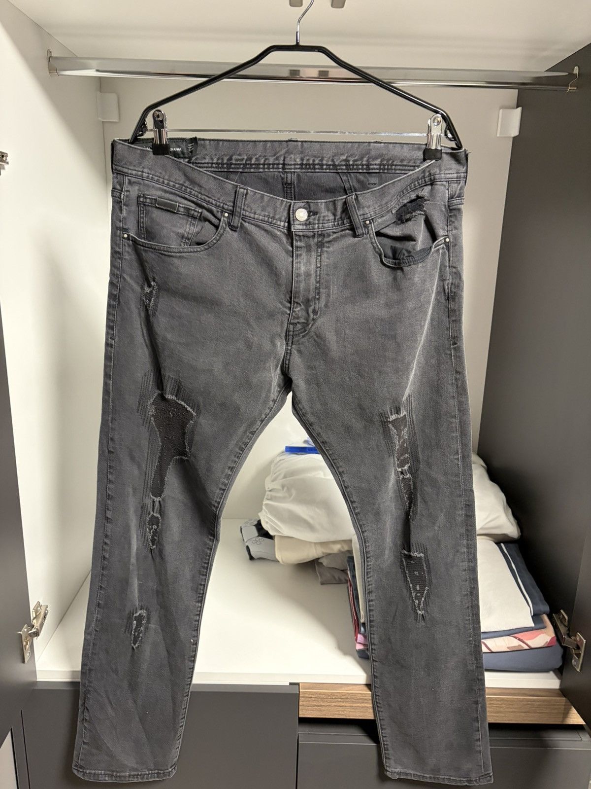 Armani Exchange ARMANI EXCHANGE RIPPED DENIM Size US 34 / EU 50 - 1 Thumbnail