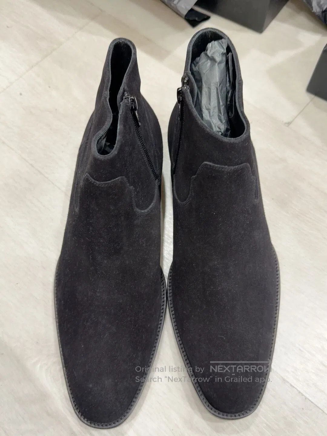 Saint Laurent Paris Saint Laurent Black Leather Ankle Boots. Size US 9.5 / EU 42-43 - 1 Thumbnail
