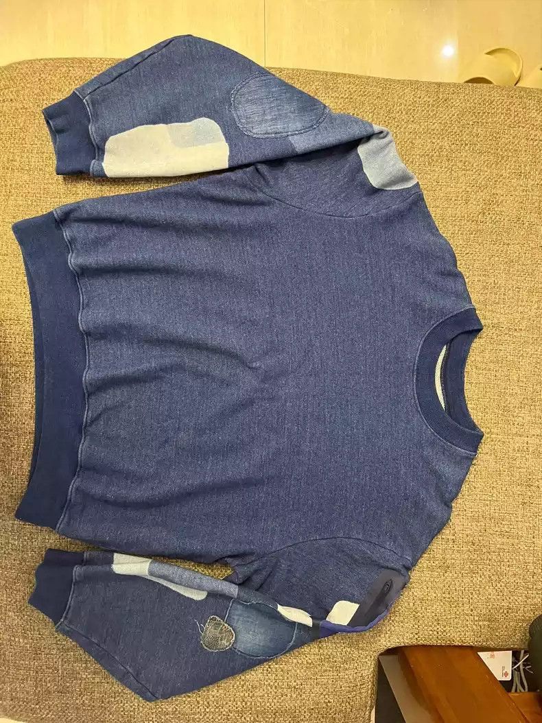 Kapital kapital Gubu patch splicing round neck sweater -2507 Size US M / EU 48-50 / 2 - 1 Thumbnail